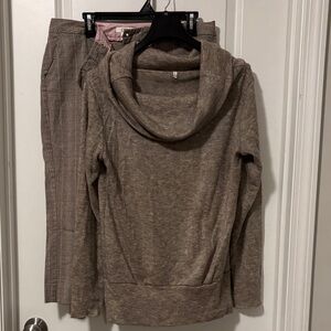 Cato Taupe Cowl Neck Sweater